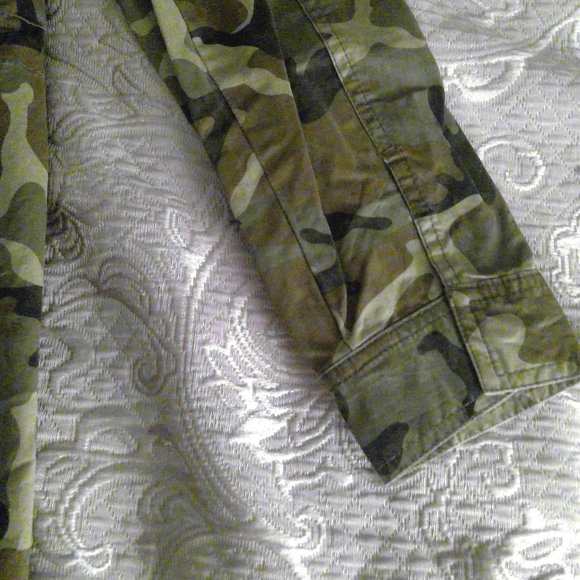 Womens Large Love Tree Fatigue Print lightweight jacket 100% cotton - Picture 7 of 7